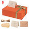 Caixa de papelão laranja com revestimento UV FSC para presente caixa de embalagem rígida com fita