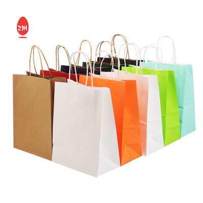 Sacos para embalagem de presente 3 x 8,5 polegadas SGS para embalagem de roupas Saco de papel kraft com alça