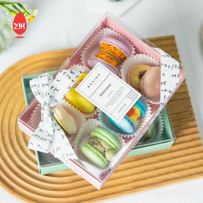 Embalagem de caixa de biscoitos macaron recicláveis ​​Caixa de bolo de chocolate
