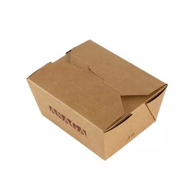 Caixa de papel descartável para viagem Matt Lamination Kraft Bubble Embalagens para alimentos