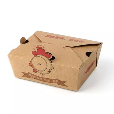 Caixa de papel descartável para viagem Matt Lamination Kraft Bubble Embalagens para alimentos