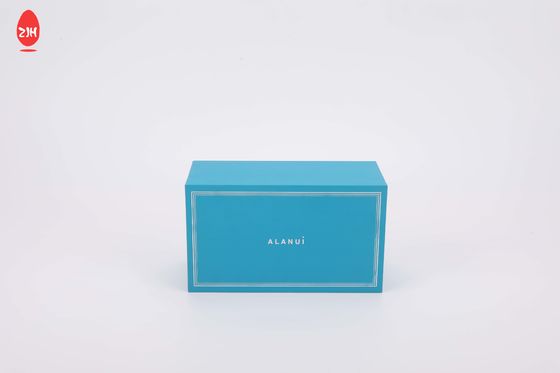 Fragrância azul do óleo essencial de Matt Perfume Packaging Box Gift da base da tampa com bandeja