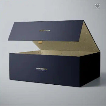 Caixas rígidas magnéticas do cartão feito sob encomenda do preto de Logo Closure Gift Boxes Matt recicláveis