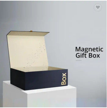 Caixas rígidas magnéticas do cartão feito sob encomenda do preto de Logo Closure Gift Boxes Matt recicláveis