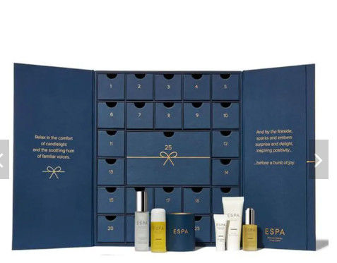 Caixa de presente cosmética da gaveta do cartão da caixa feita sob encomenda por atacado do calendário do Natal